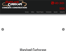 Tablet Screenshot of marylandcurbscape.com